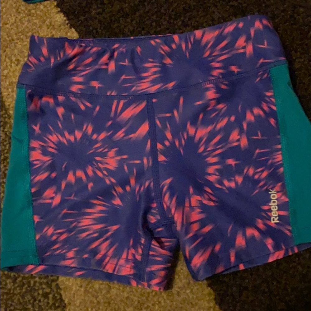 Reebok kids workout shorts and sports bra